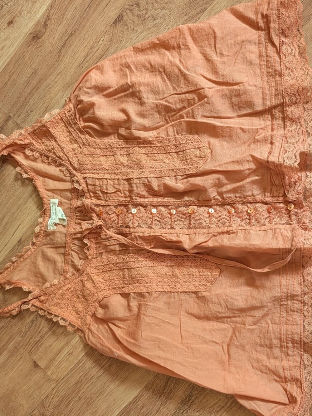 Torrid Festi Lace Tie-Front Cami - Peach Coral